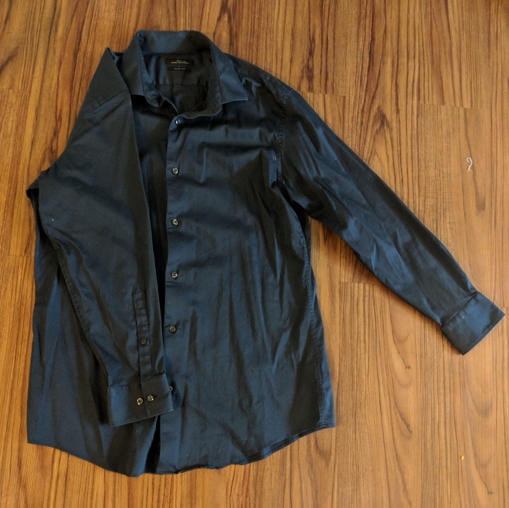 Navy Blue Dress Shirt